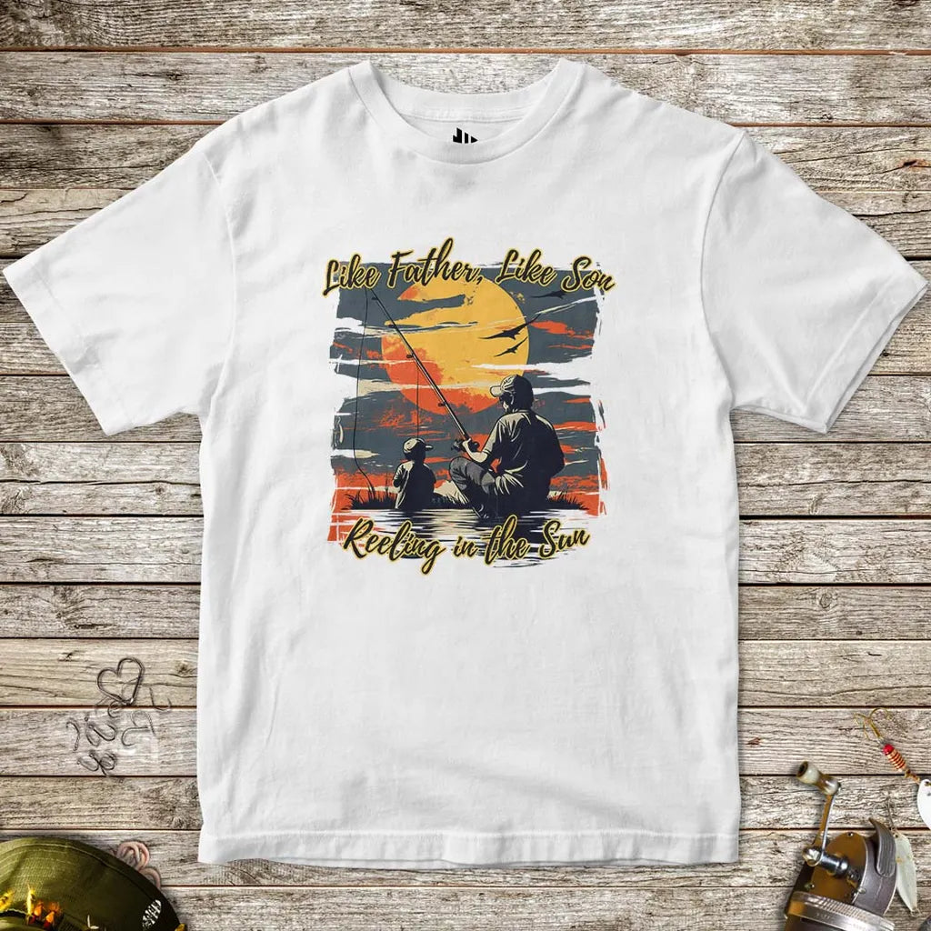 White, Like Father Like Son Tee for Kids – fish-room