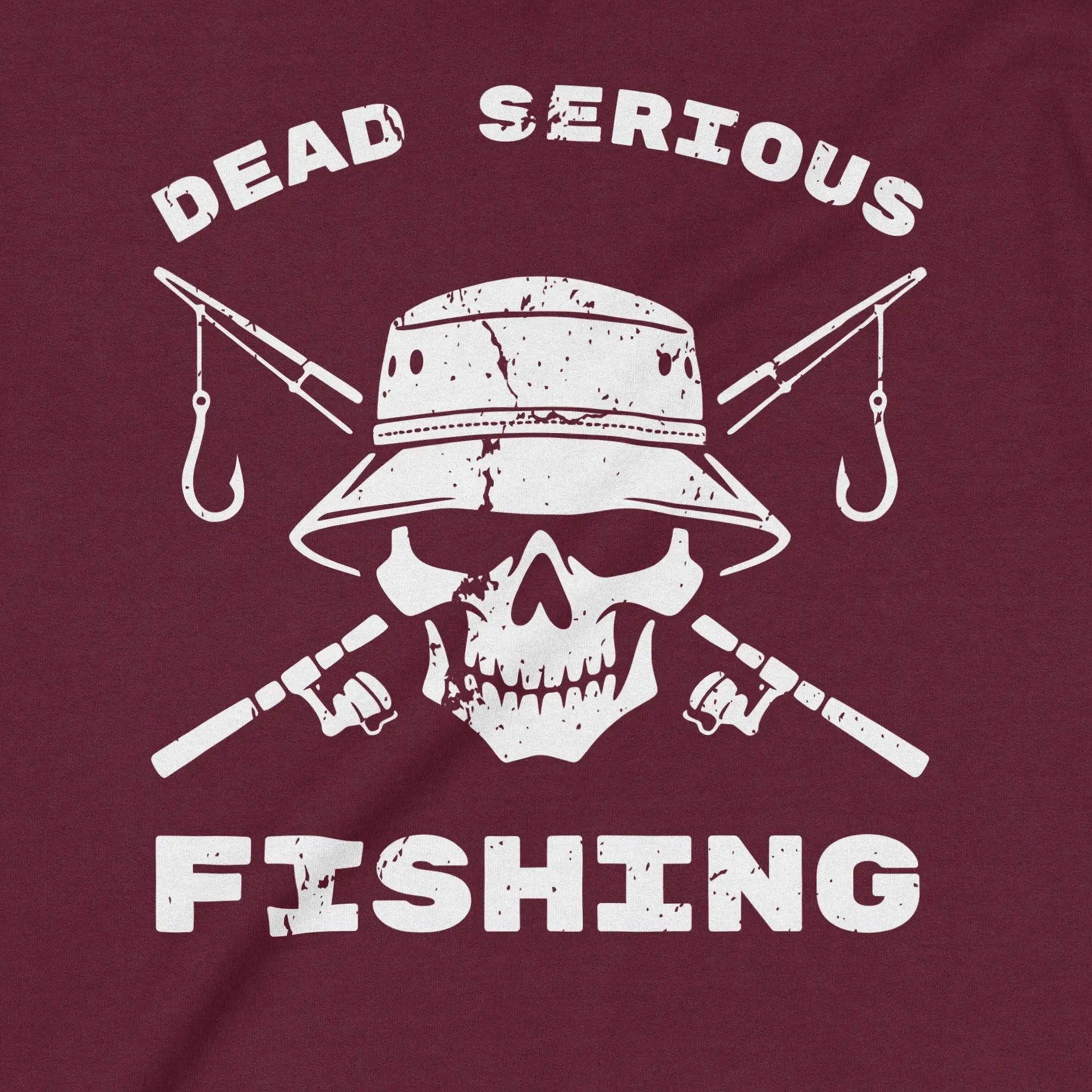 Maroon, Dead Serious Fishing Sweatshirt – fish-room