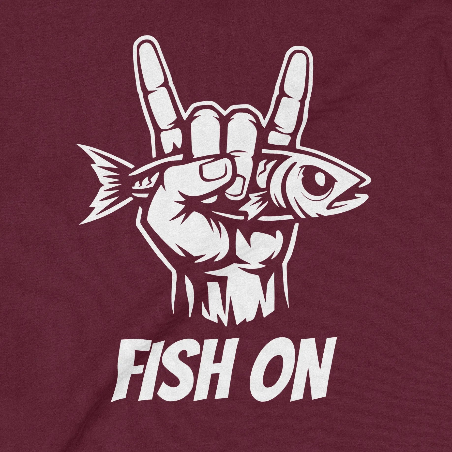 Maroon, Fish On Sweatshirt – fish-room