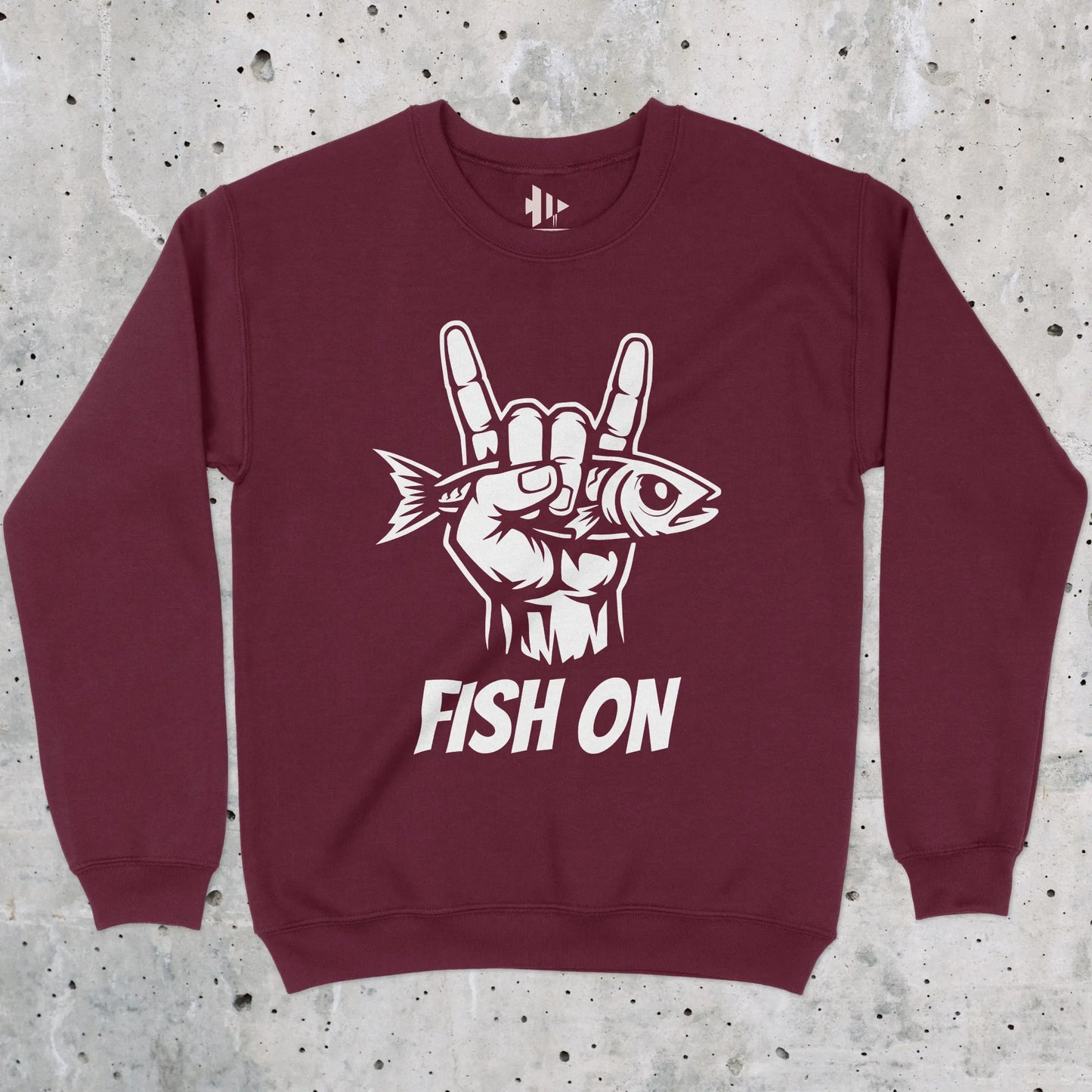 Maroon, Fish On Sweatshirt – fish-room