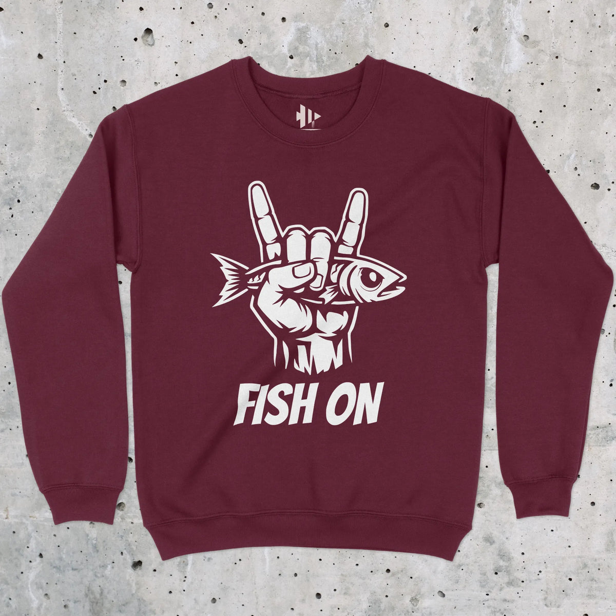 Maroon, Fish On Sweatshirt – fish-room