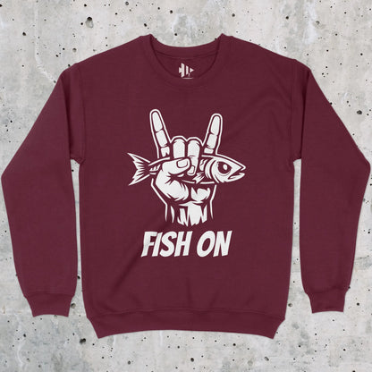Maroon, Fish On Sweatshirt – fish-room