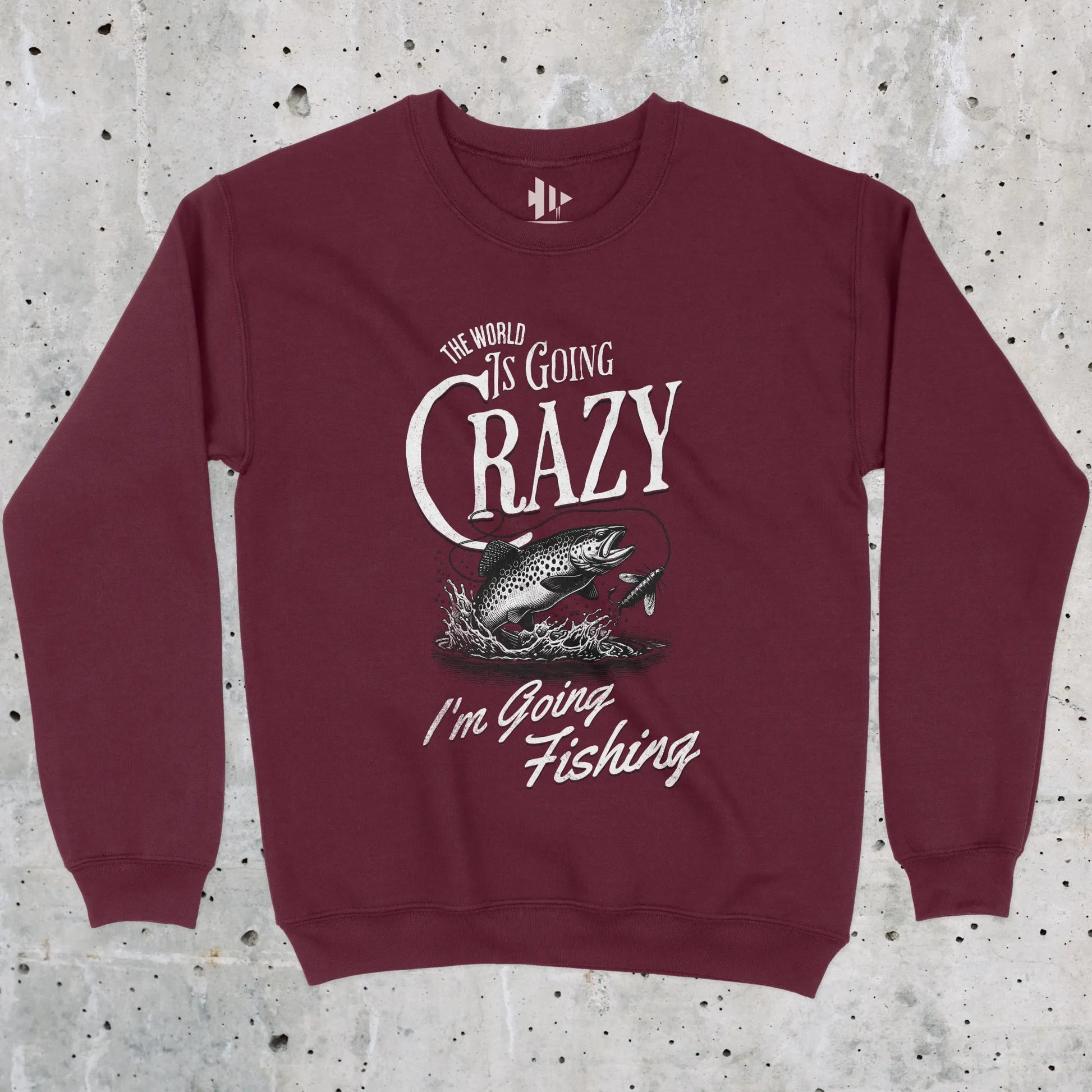 Maroon, The World Is Going Crazy Sweatshirt – fish-room