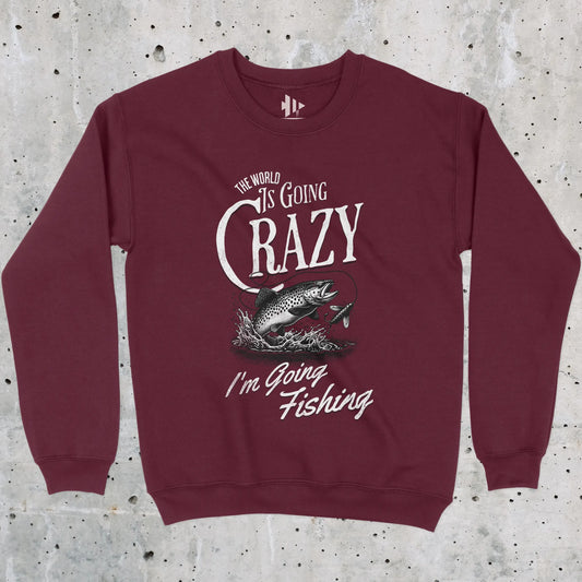 Maroon, The World Is Going Crazy Sweatshirt – fish-room