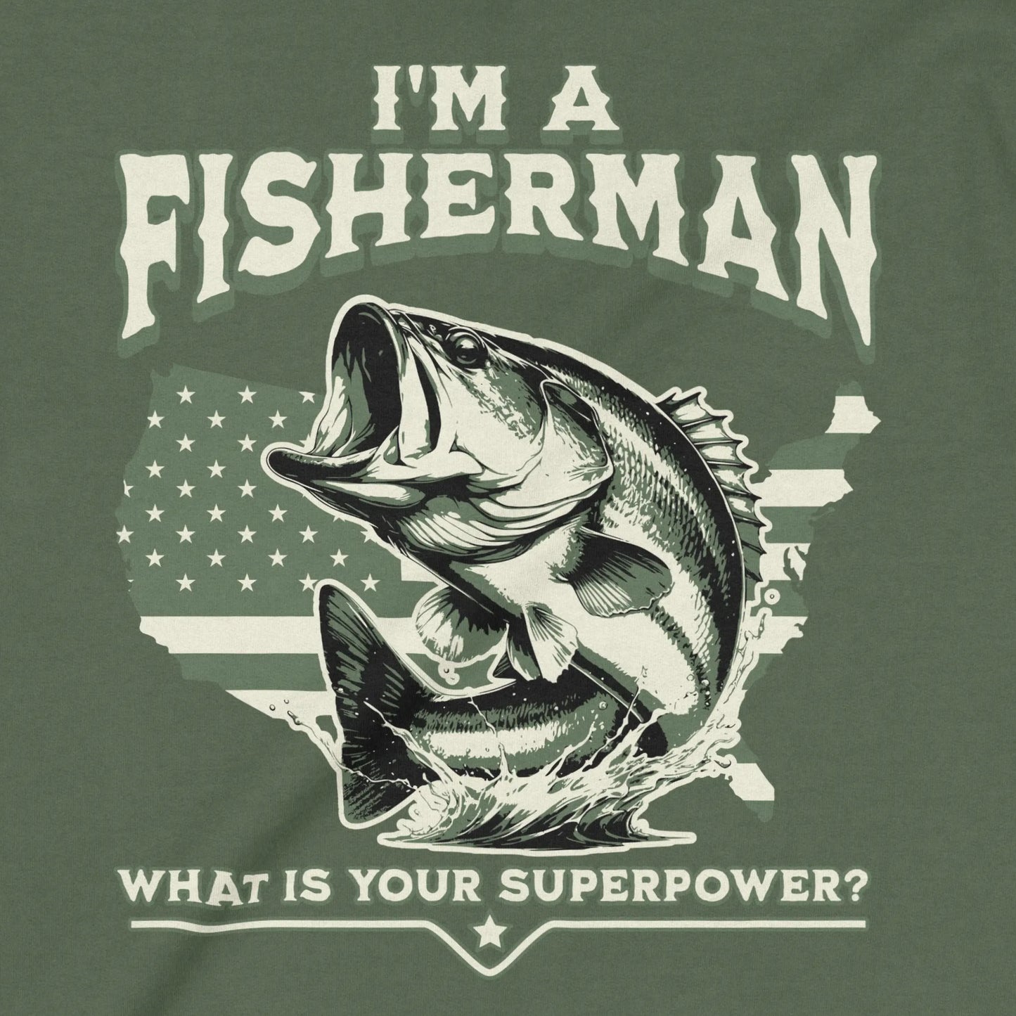 Military Green, Fisherman Superpower Sweatshirt – fish-room
