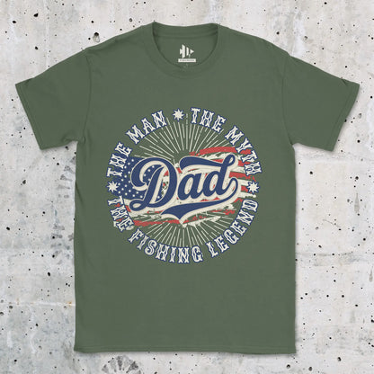 Military Green, Legendary Dad Fishing Tee – fish-room