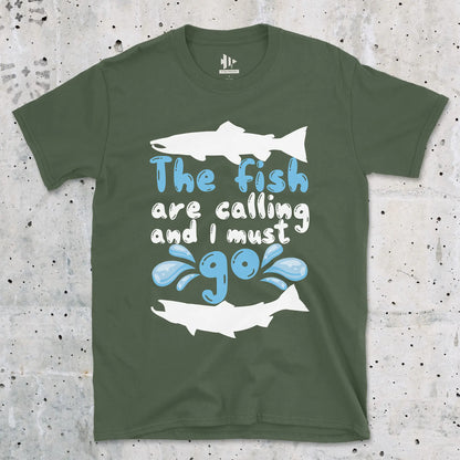 Military Green, The Fish are Calling Tee – fish-room