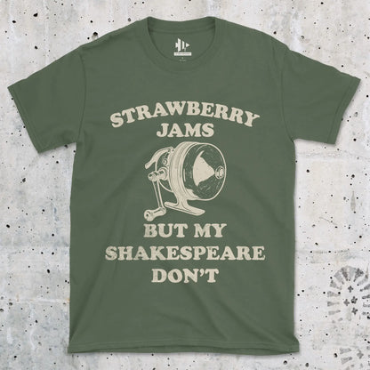 Military Green, Strawberry Jams – But My Shakespeare Don’t Tee – fish-room