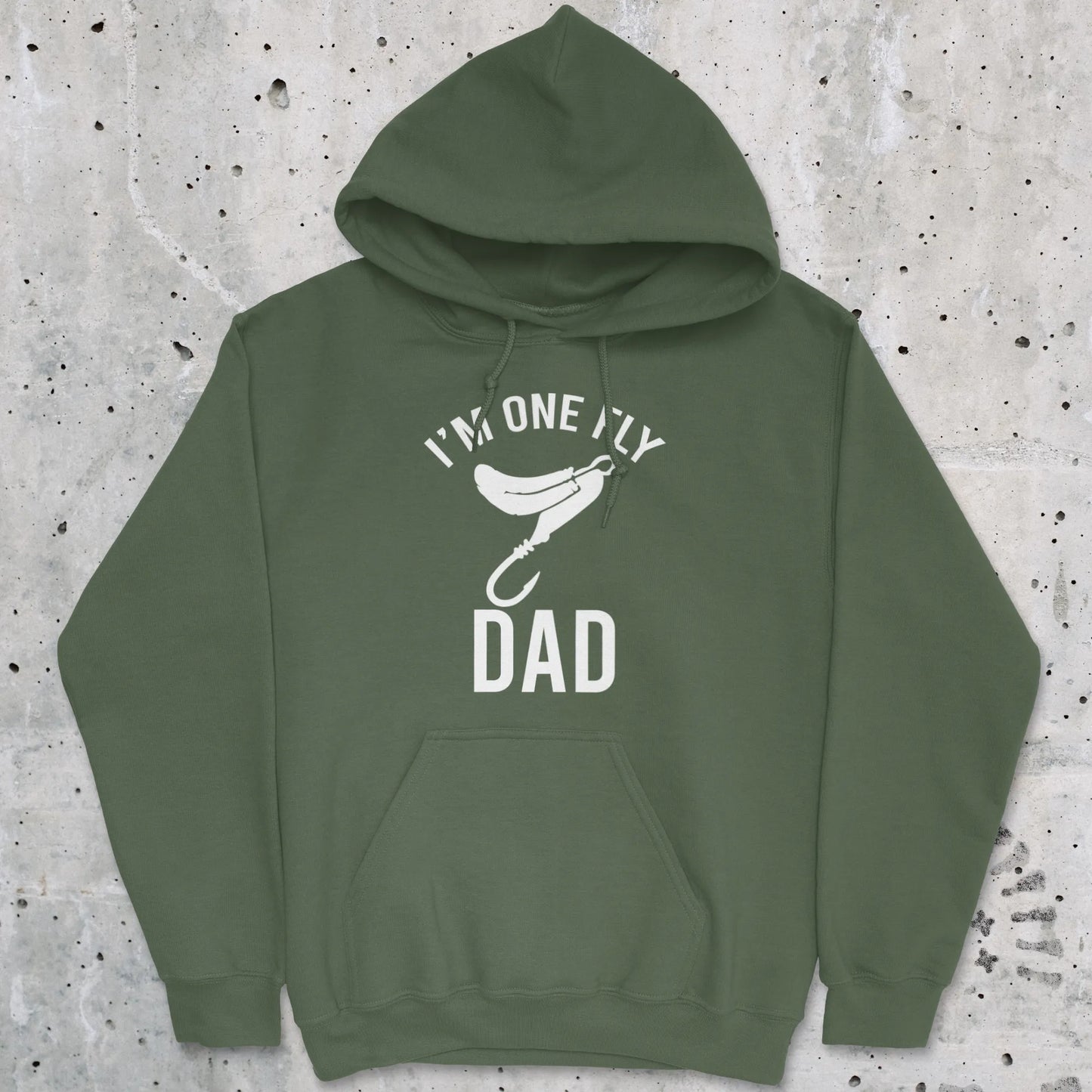 Military Green, I'm One Fly Dad Hoodie – fish-room