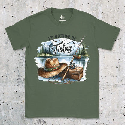 Military Green, I'd Rather Be Fishing Tee – fish-room