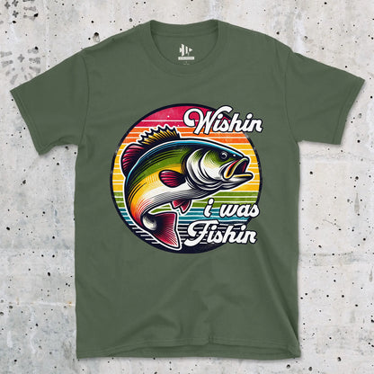 Military Green, Wishin' I was Fishin' Tee – fish-room