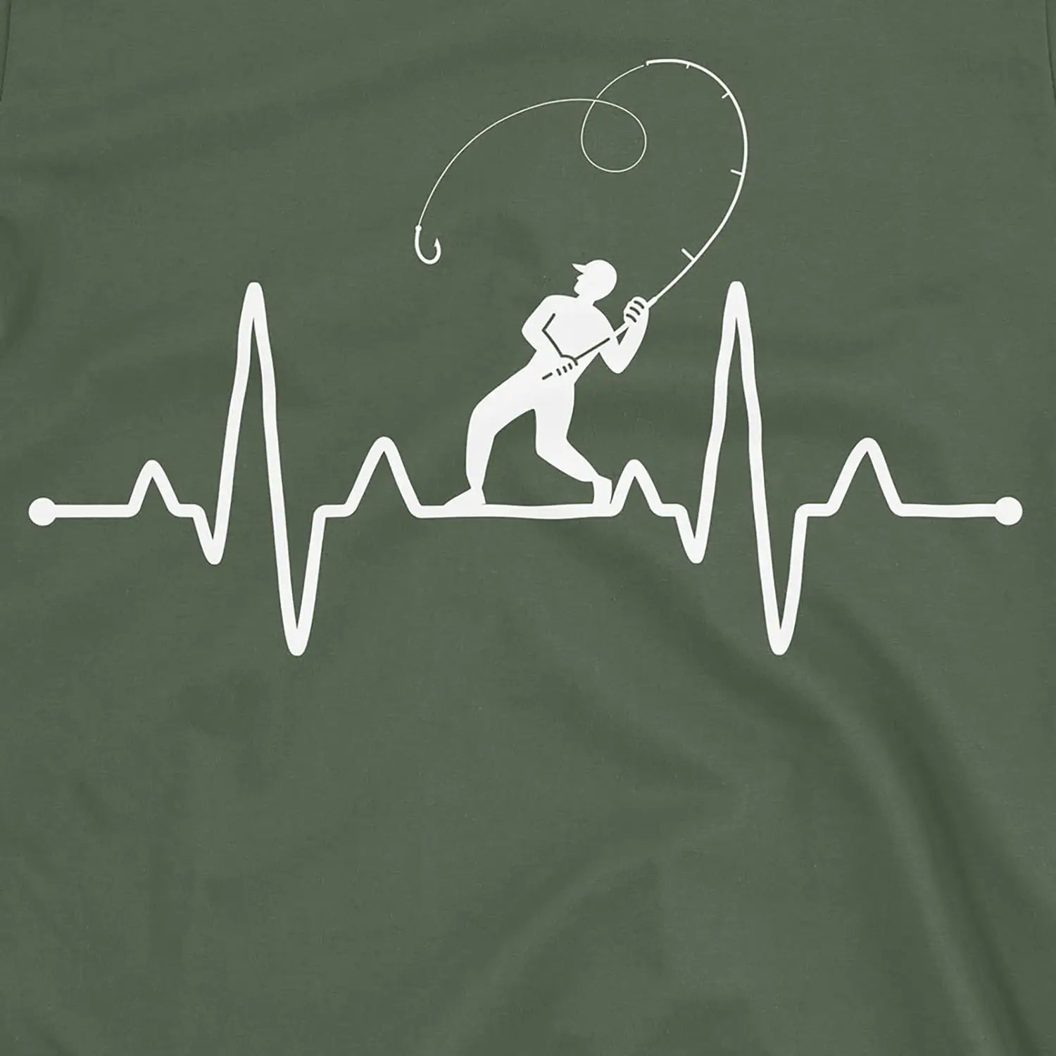Military Green, Fisherman's Heart Line Tee – fish-room