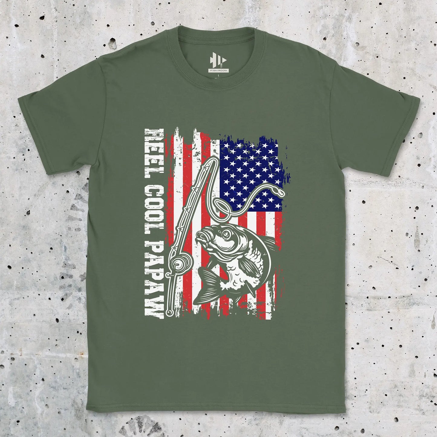 Military Green, Reel Cool Papaw Tee – fish-room