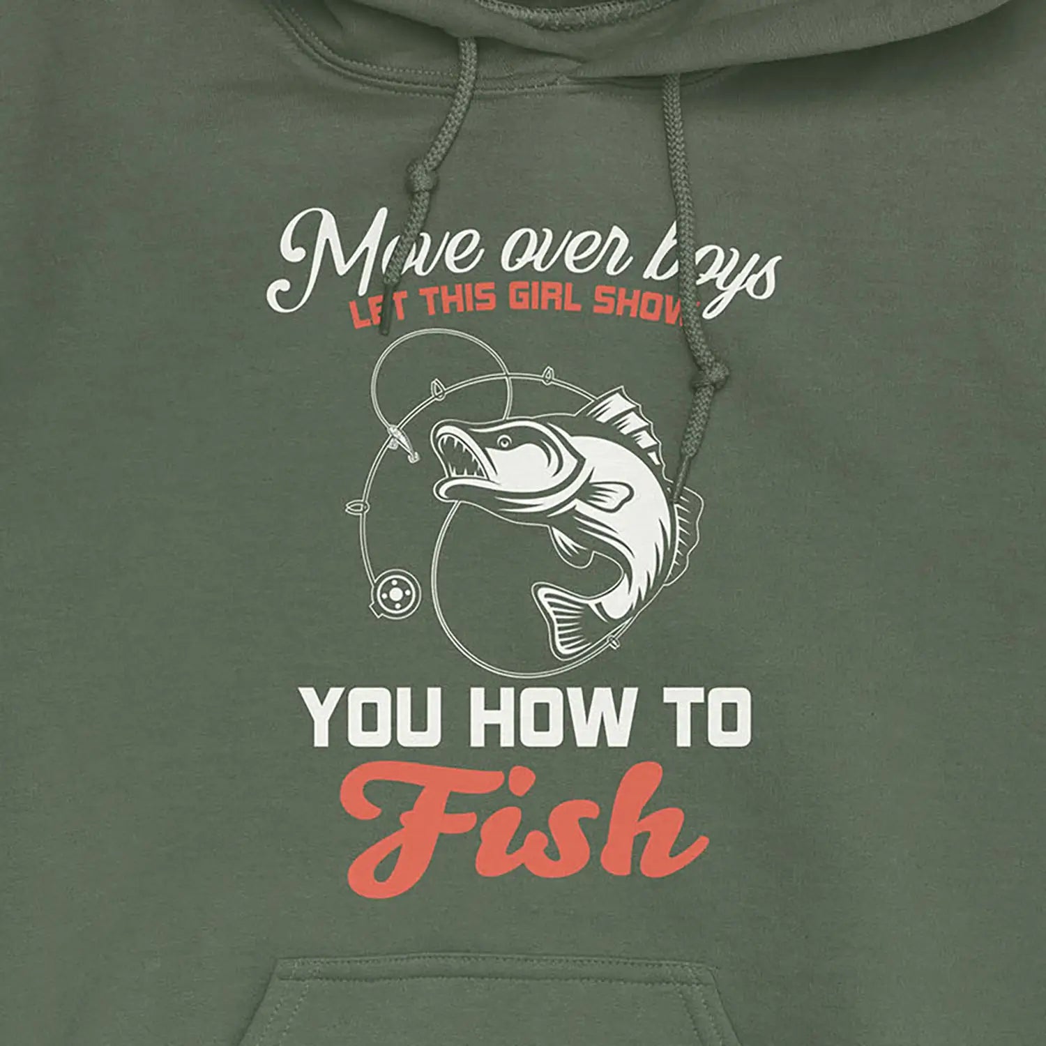 Military Green, Move Over Boys! Hoodie – fish-room