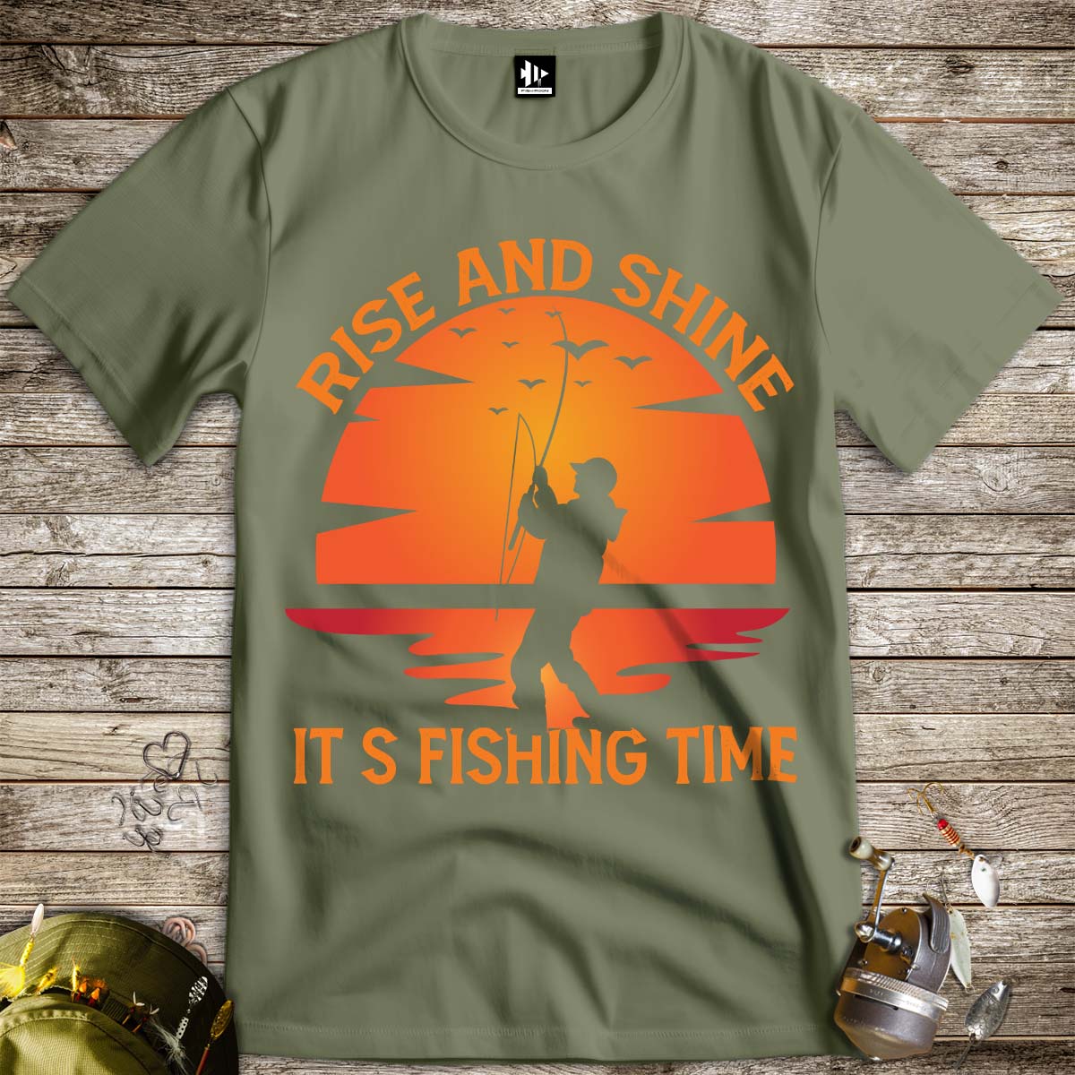 Rise and Shine Tee-funny fishing t shirt-FISH-ROOM LLC