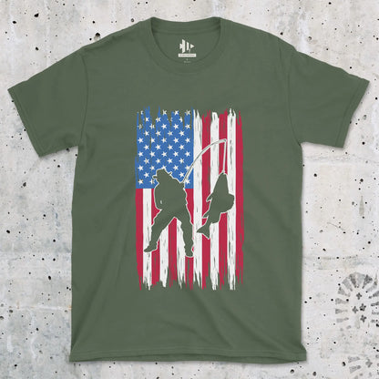 Military Green, Fishing USA Tee – fish-room
