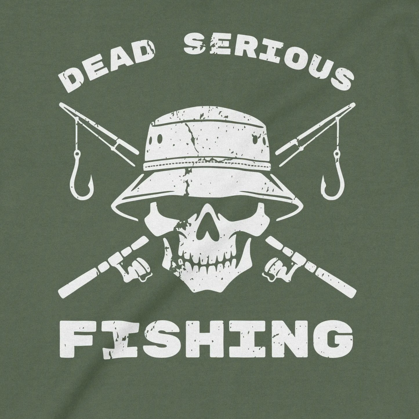 Military Green, Dead Serious Fishing Sweatshirt – fish-room