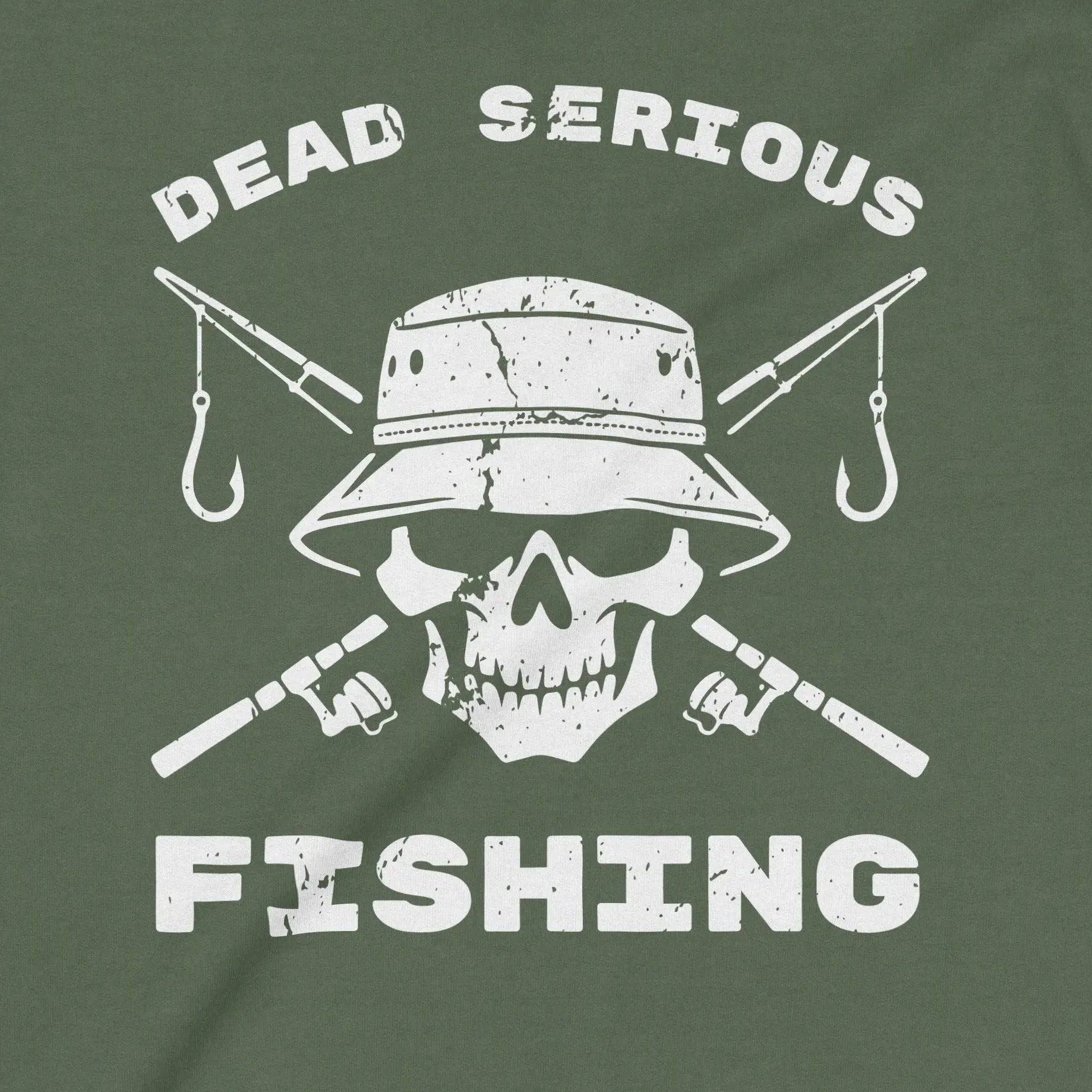 Military Green, Dead Serious Fishing Sweatshirt – fish-room