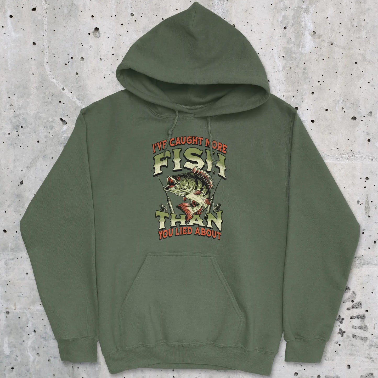 Military Green, I've Caught More Fish Than You've Lied About Hoodie – fish-room