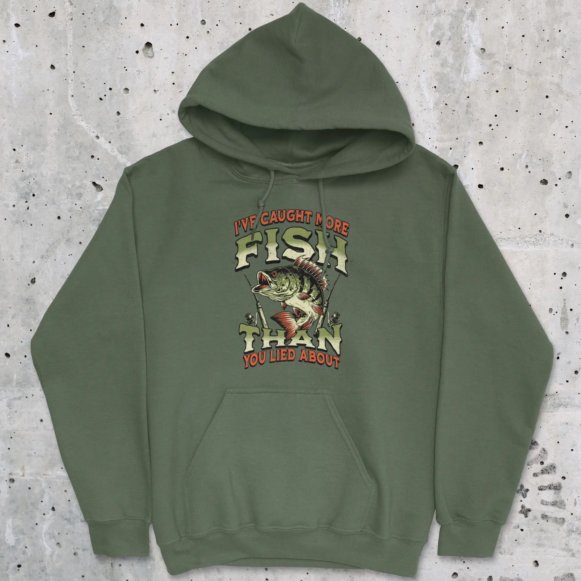 Military Green, I've Caught More Fish Than You've Lied About Hoodie – fish-room