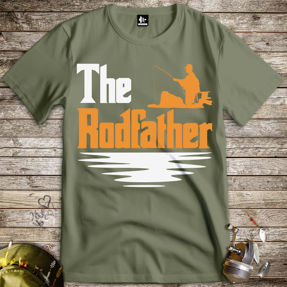 The Rodfather Tee-funny fishing t shirt-FISH-ROOM LLC
