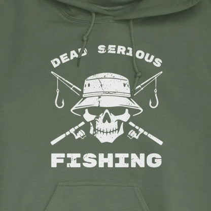 Military Green, Dead Serious Fishing Hoodie – fish-room