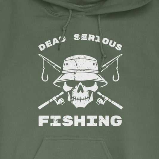 Military Green, Dead Serious Fishing Hoodie – fish-room