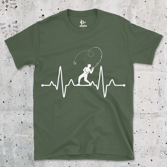 Military Green, Fisherman's Heart Line Tee – fish-room