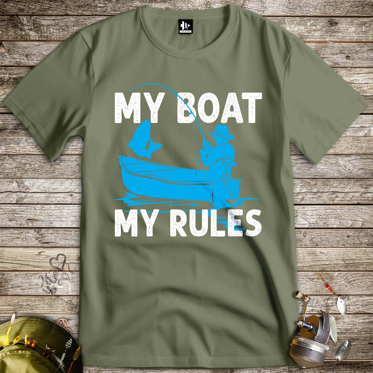 My Boat My Rules Tee-funny fishing t shirt-FISH-ROOM LLC