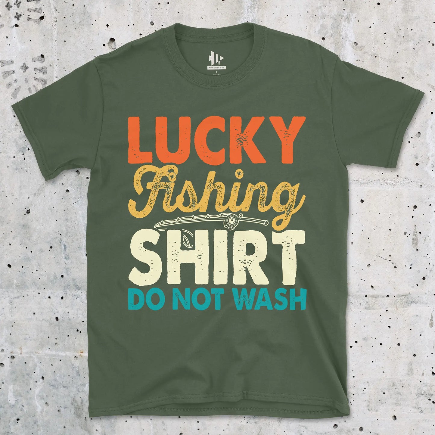 Military Green, Lucky Fishing Tee – fish-room