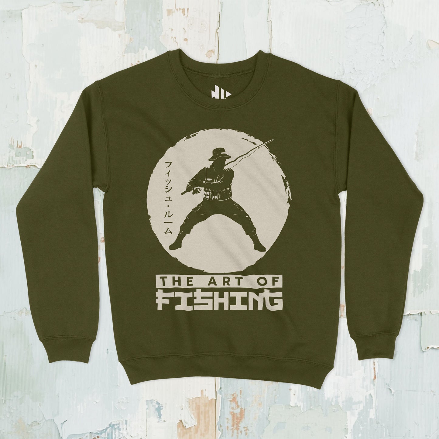 Military Green, The Art Of Fishing Sweatshirt – fish-room