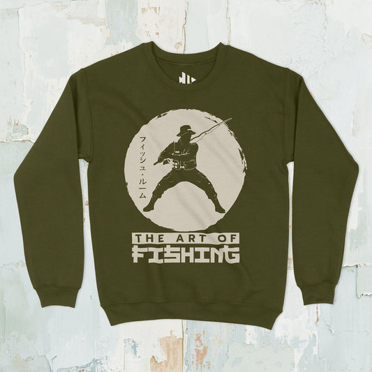 Military Green, The Art Of Fishing Sweatshirt – fish-room