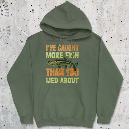 Military Green, I've Caught More Fish Than You Lied About Hoodie – fish-room