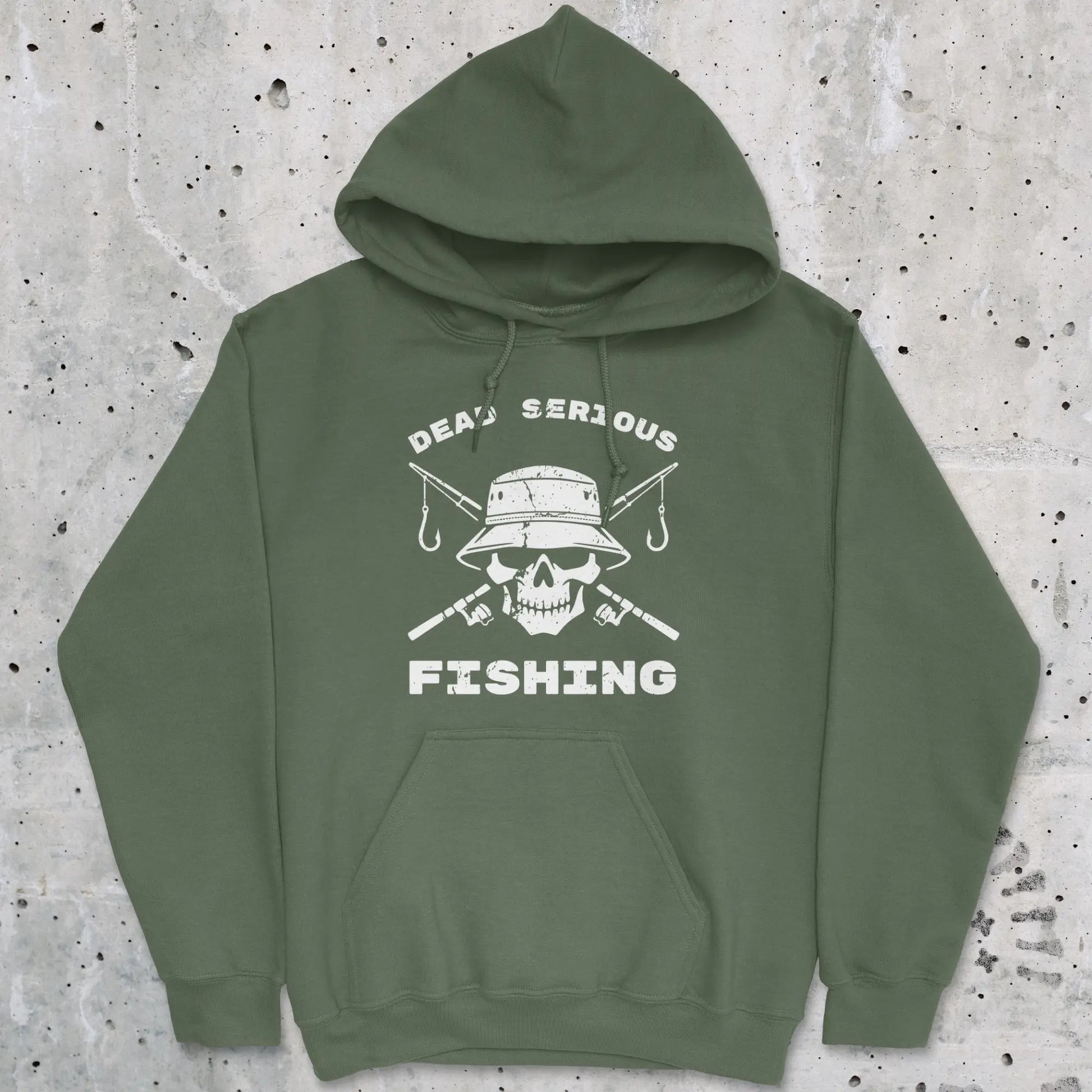 Military Green, Dead Serious Fishing Hoodie – fish-room