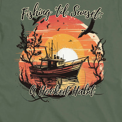 Military Green, Fishing 'til Sunset Tee – fish-room