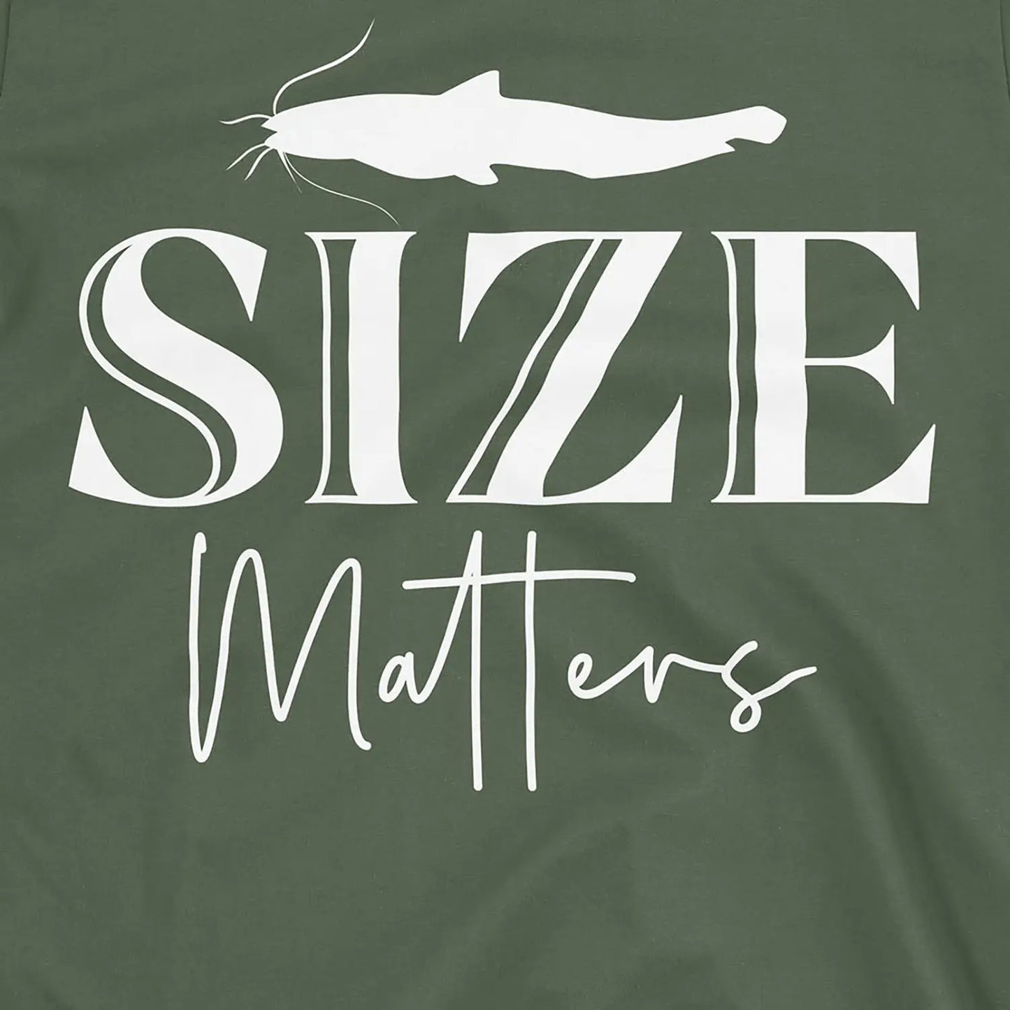 Military Green, Size Matters Tee – fish-room