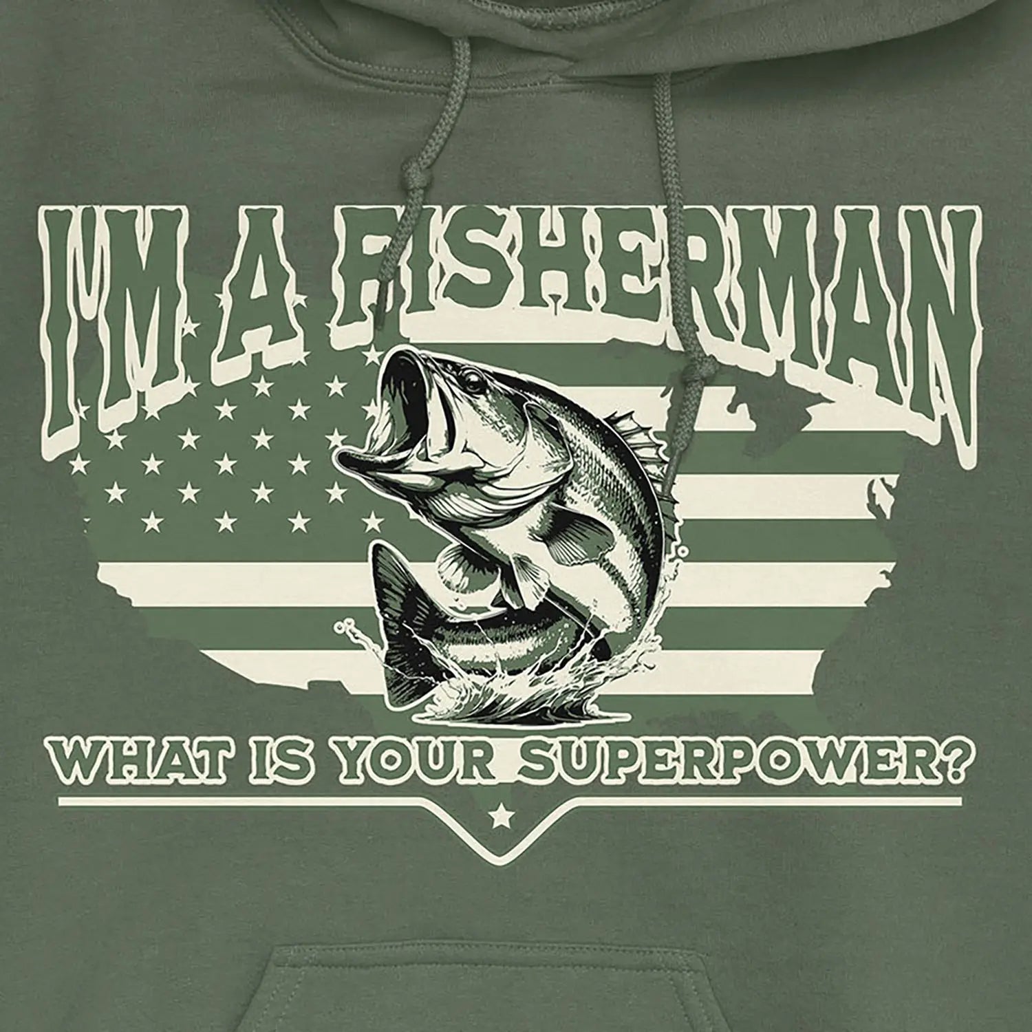 Military Green, Fisherman Superpower Hoodie – fish-room