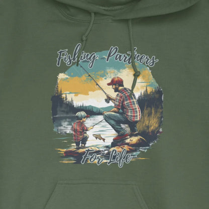 Military Green, Fishing Partners for Life Hoodie – fish-room