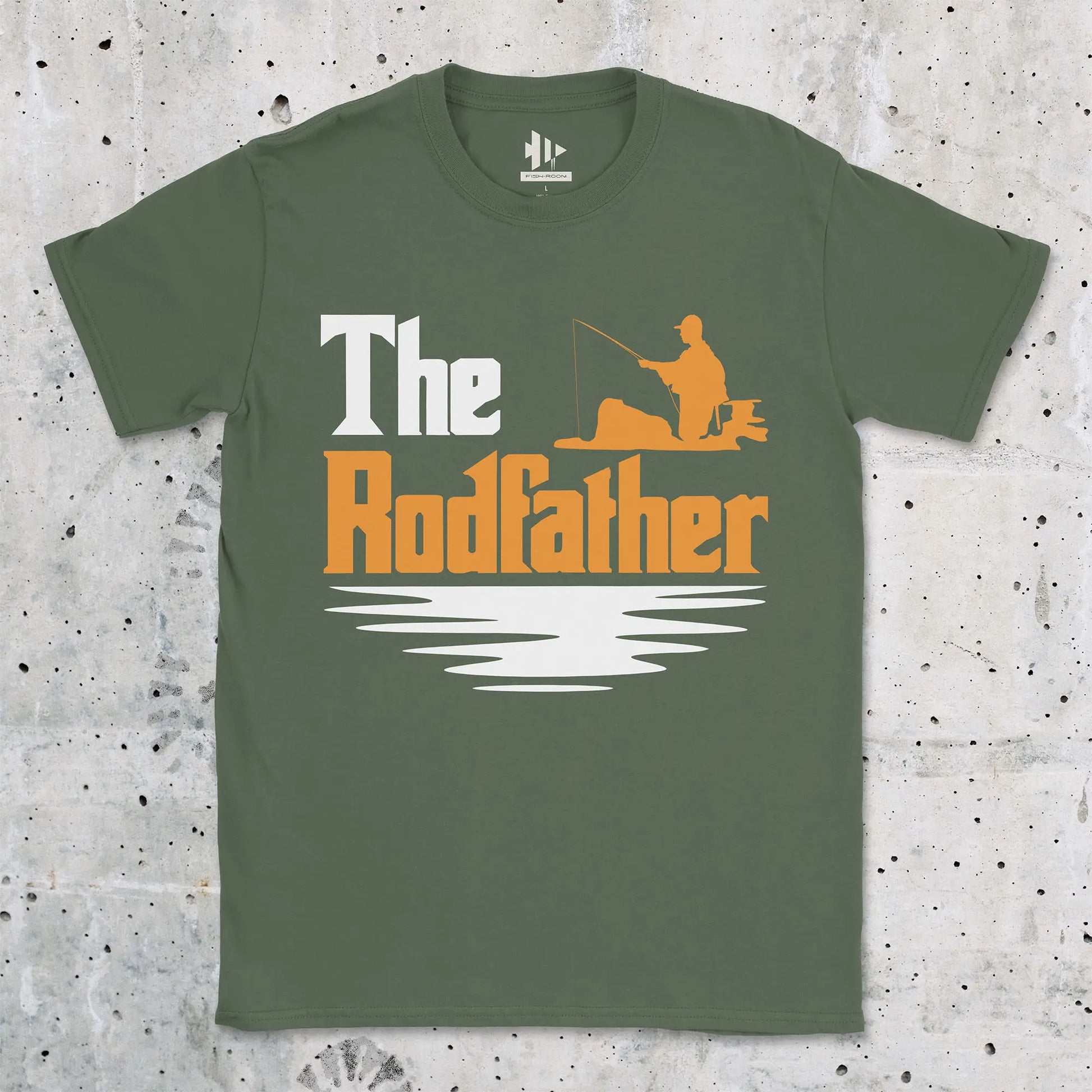 Military Green, The Rodfather Tee – fish-room
