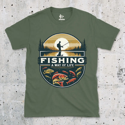 Military Green, Fishing, Way of Life Tee – fish-room