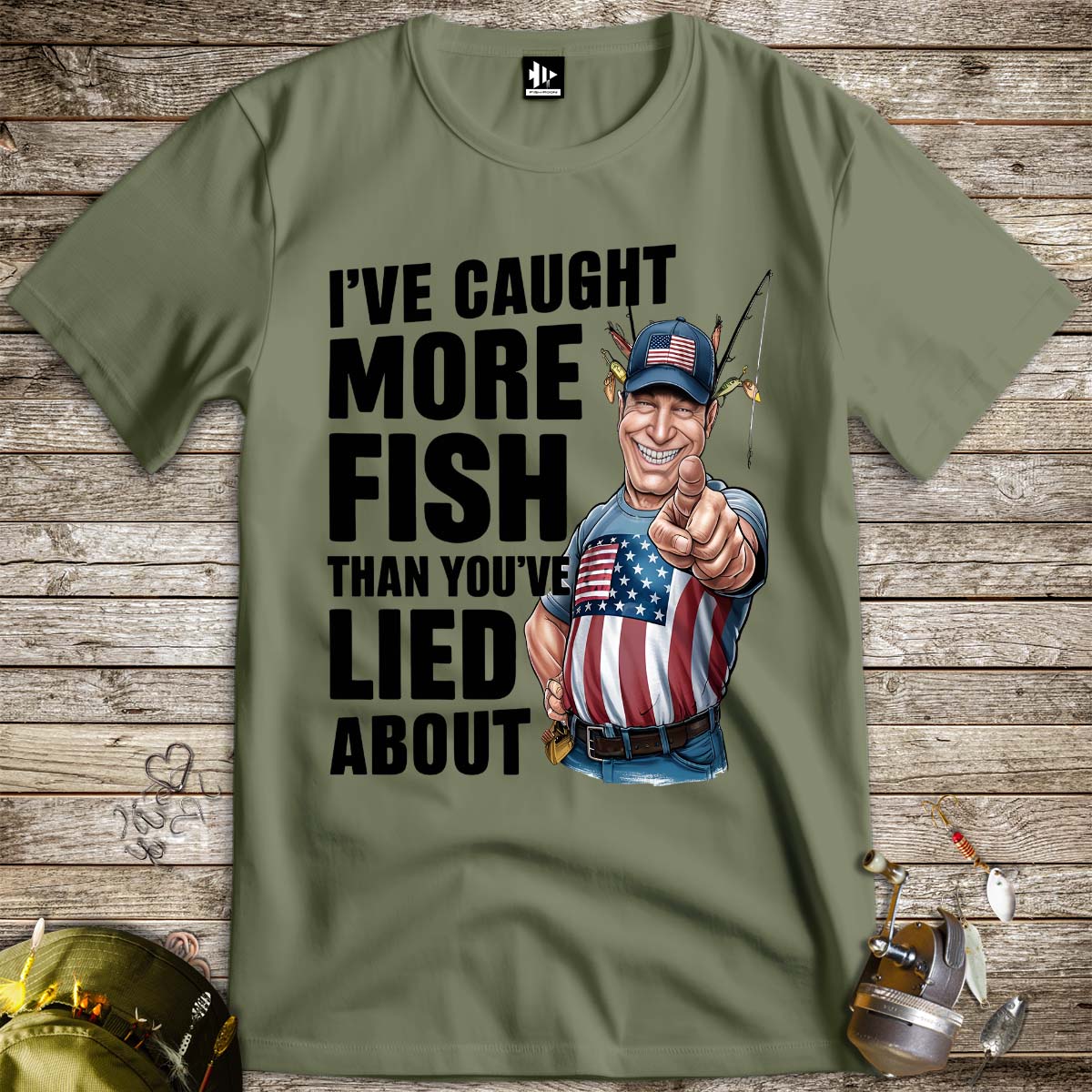 I've Caught More Fish Than You Lied About USA Tee-funny fishing t shirt-FISH-ROOM LLC