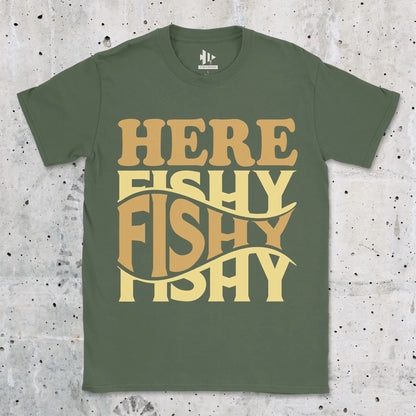 Military Green, Here Fishy Fishy Tee – fish-room