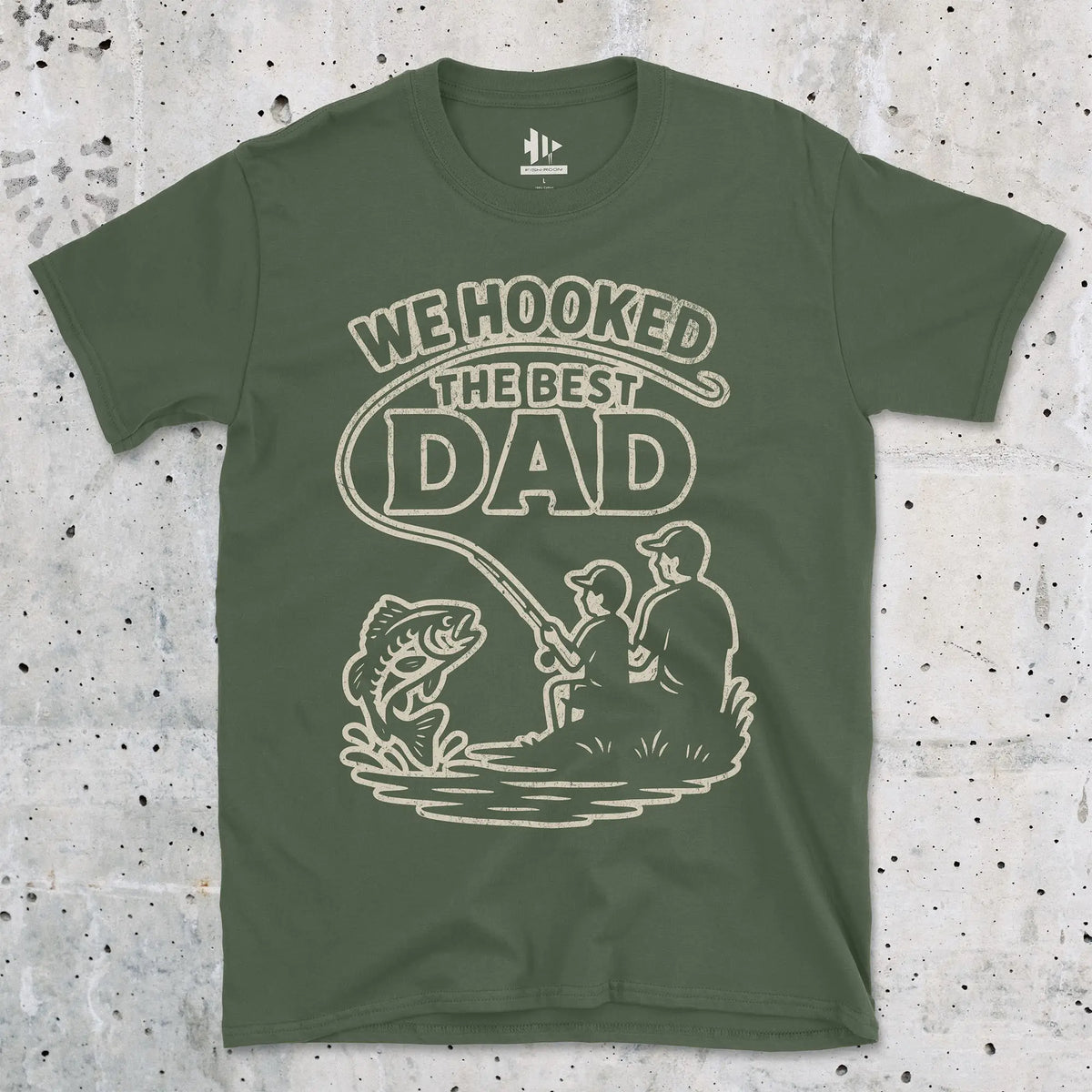 Military Green, We Hooked the Best Dad Tee – fish-room