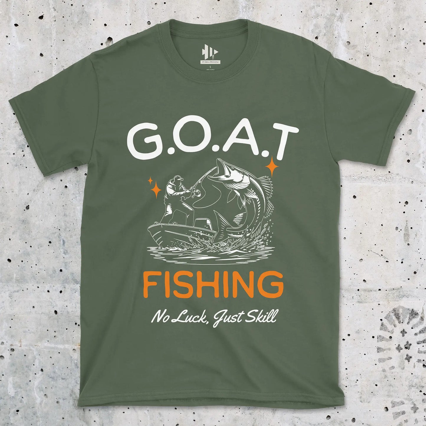 Military Green, GOAT Fishing Tee – fish-room