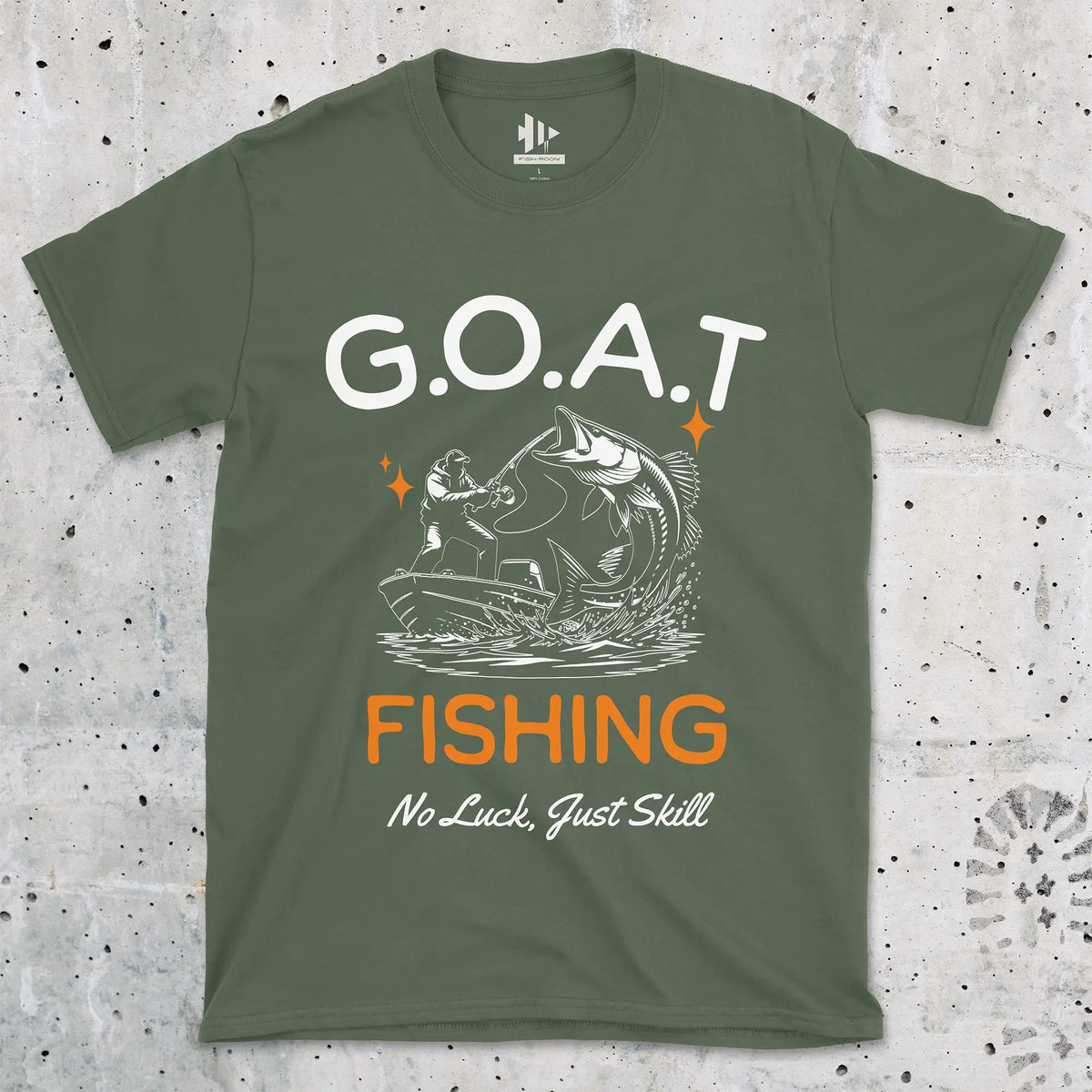 Military Green, GOAT Fishing Tee – fish-room