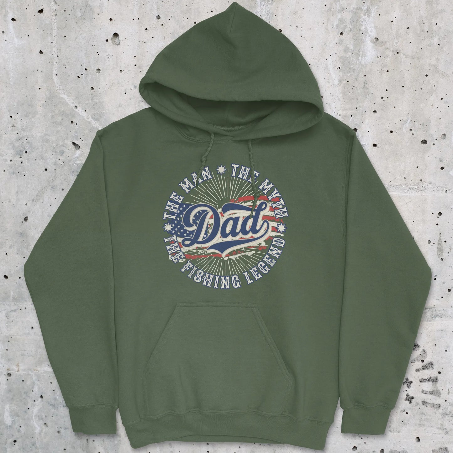 Military Green, Legendary Dad Fishing Hoodie – fish-room
