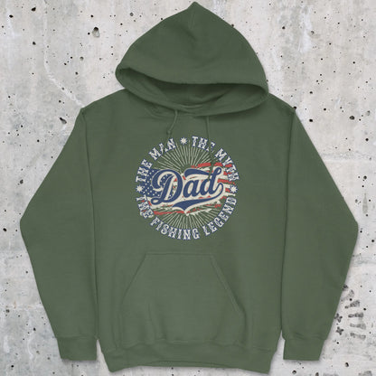 Military Green, Legendary Dad Fishing Hoodie – fish-room