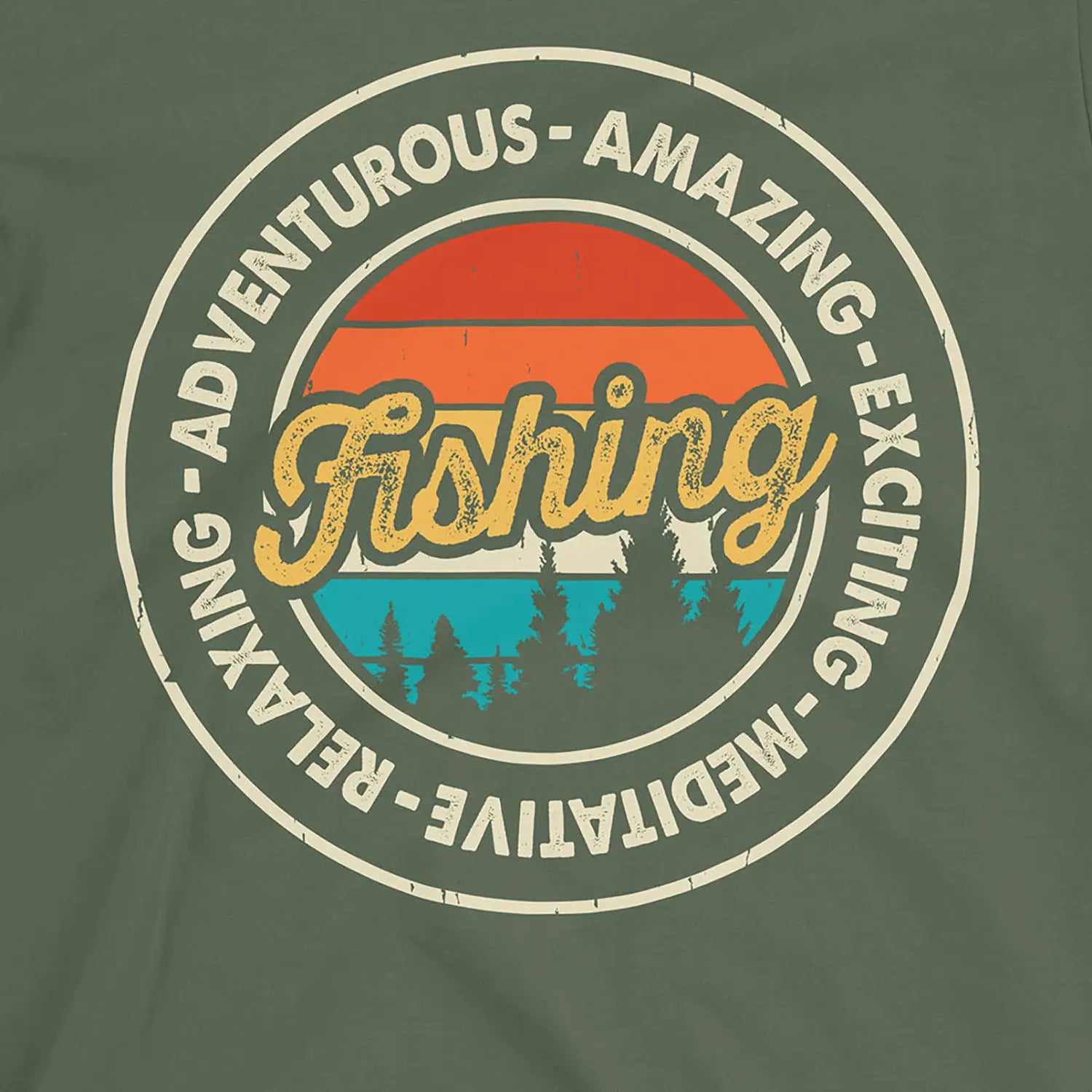 Military Green, Adventurous Fishing Tee – fish-room