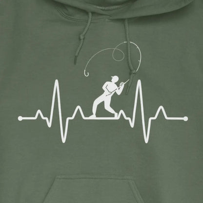 Military Green, Fisherman's Heart Line Hoodie – fish-room