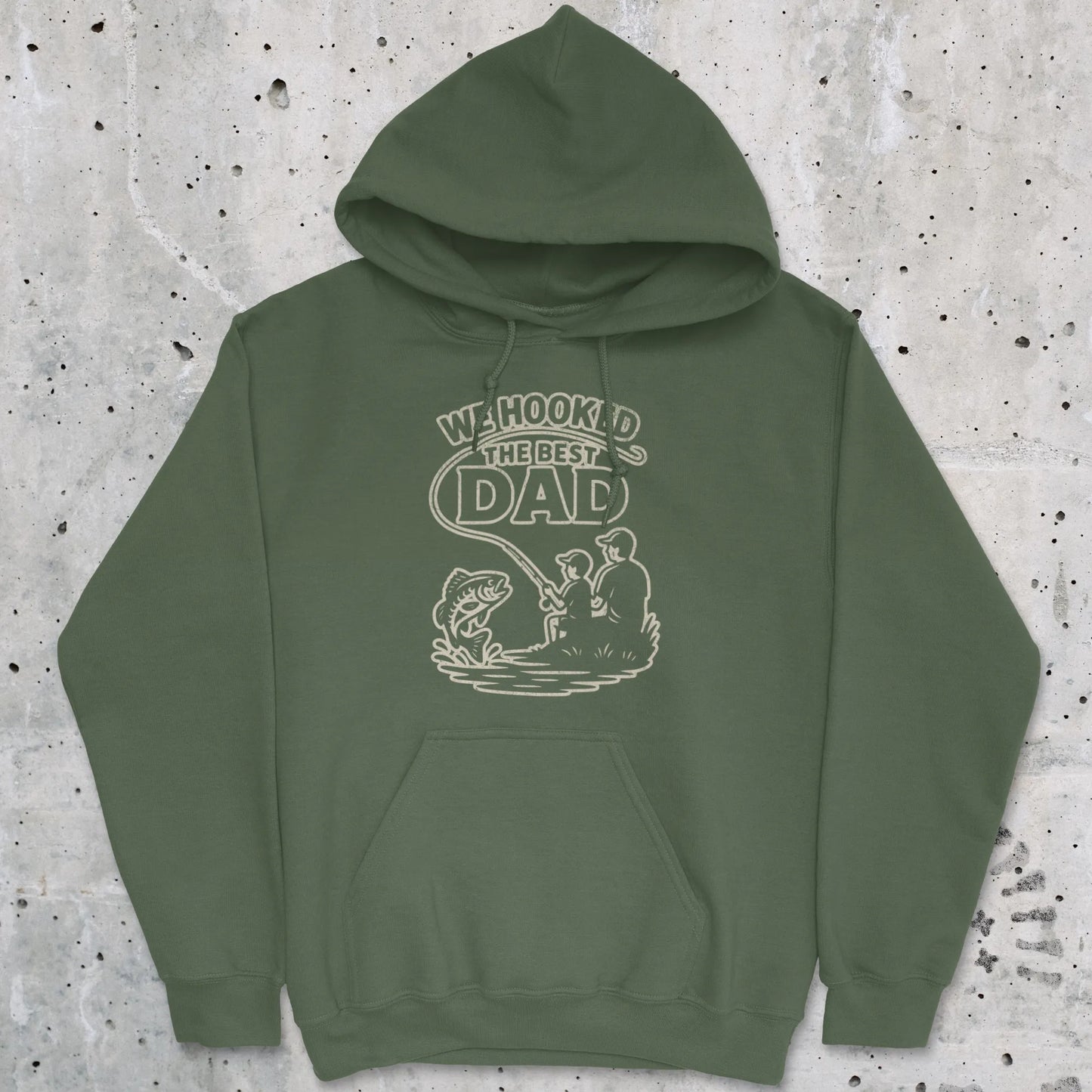 Military Green, We Hooked the Best Dad Hoodie – fish-room